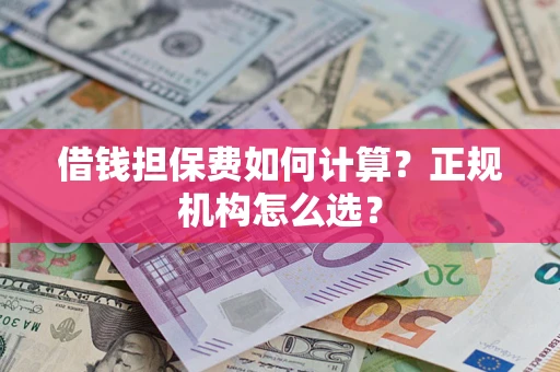 济南借钱担保费如何计算？正规机构怎么选？