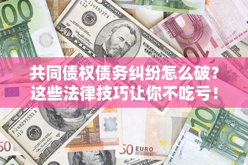 济南共同债权债务纠纷怎么破？这些法律技巧让你不吃亏！
