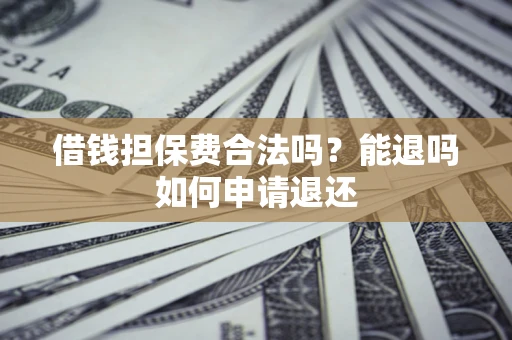 济南借钱担保费合法吗？能退吗如何申请退还